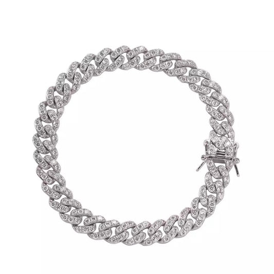 Glitz Cuban Bracelet | Silver